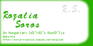 rozalia soros business card